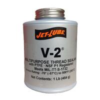 Jet Lube, V-2, Multipurpose Thread Sealant w/ PTFE -NSF P1 Registered, Meets MIL-TT-S-1732,(#35504)